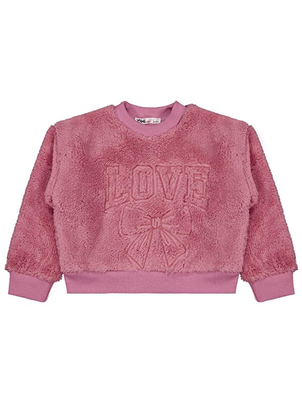 Civil Girls Love Nakışlı 2-5 Yaş Sweatshirt - Pembe