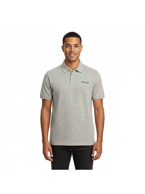 Jack & Jones Lewis Erkek Gri Klasik Yaka Polo Tişört