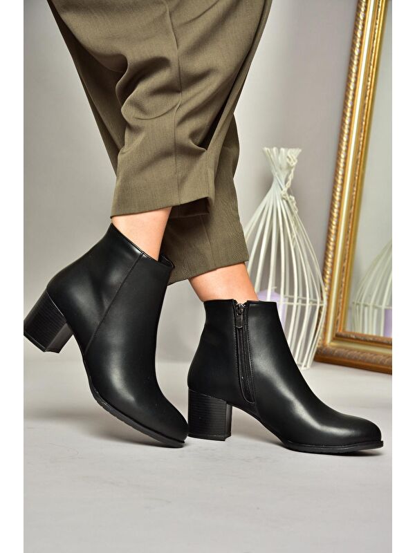 T8201800 Siyah Kadın Topuklu Ayakkabı - Görsel 5