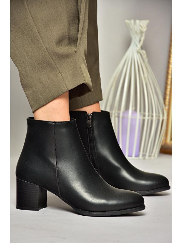 T8201800 Siyah Kadın Topuklu Ayakkabı - Görsel 6