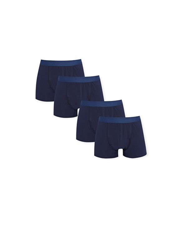 Güneş Lacivert Erkek Garson Boy Boxer Şort 4'Lü