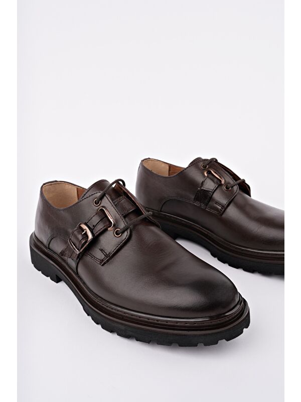 PRAG Bağcıklı Hakiki Deri Erkek Günlük Casual Ayakkabı - Görsel 3