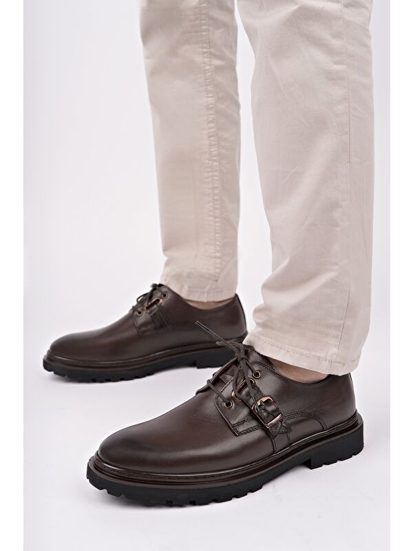 PRAG Bağcıklı Hakiki Deri Erkek Günlük Casual Ayakkabı - Görsel 6