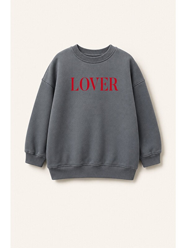 Monila Kız Çocuk Baskılı 3 İplik Kumaş Pamuklu Sweatshirt