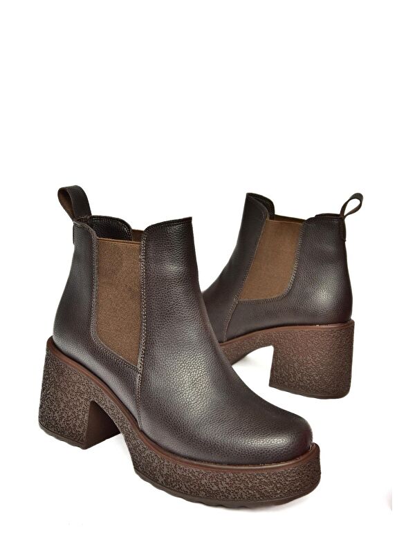T9962200 Kahverengi Kadın Bot - Görsel 7