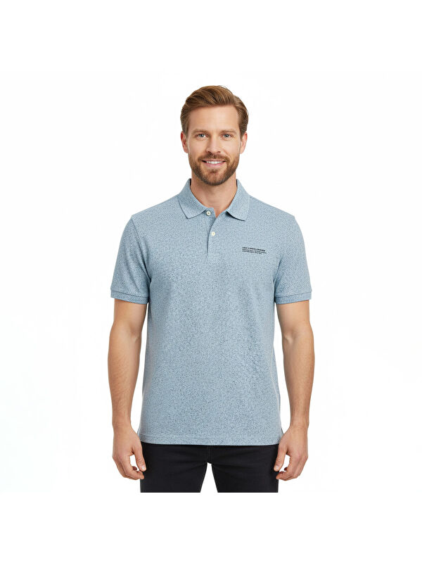 Jack & Jones Lewis Erkek Mavi Polo Yaka Polo Tişört