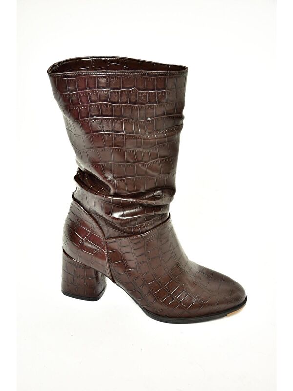 T8482430 Kahverengi Kadın Bot - Görsel 4