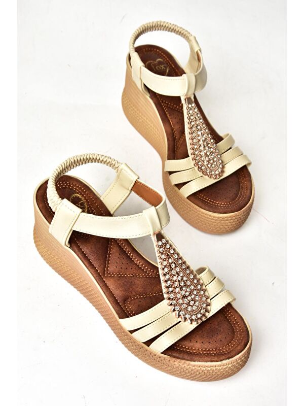 S2581610 Bej Kadın Sandalet - Görsel 4