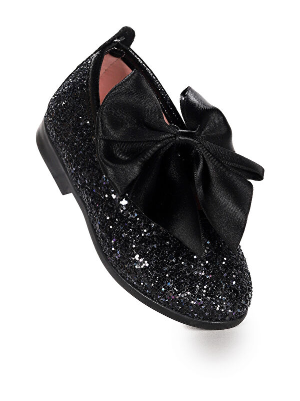 Tari Cam Kırığı Fiyonk Lastikli Kız Bebek Babet Ayakkabı - Görsel 2