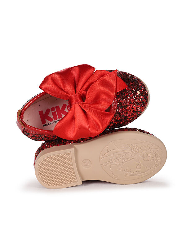 Tari Cam Kırığı Fiyonk Lastikli Kız Bebek Babet Ayakkabı - Görsel 6