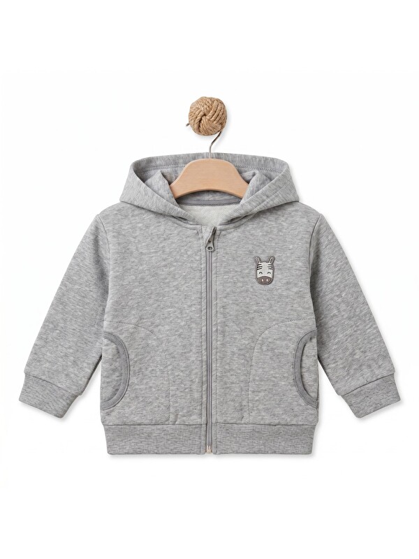 BabyCosy Organic  Bebek Kapüşonlu Ceket %100 Organic Pamuk Yenidoğan Serisi - CSY8069