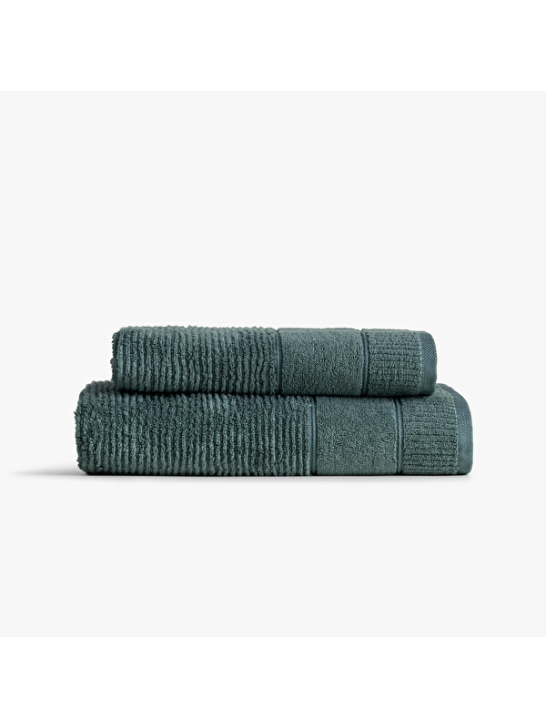 Green Black Eliza 2'li Havlu Seti Yeşil
