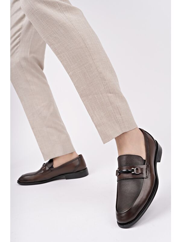 BONDY Hakiki Deri Klasik Günlük Ortopedik Erkek Ayakkabı - Görsel 7