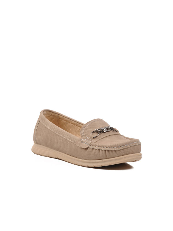 Bej Kadın Loafer Ayakkabı SC155 - Görsel 4