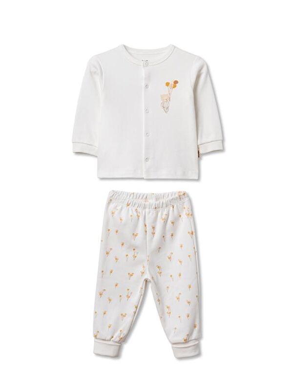 BabyCosy Organic  Bebek Alt Üst Takım %100 Organik Pamuk , Bebek - Yenidoğan- csy3064