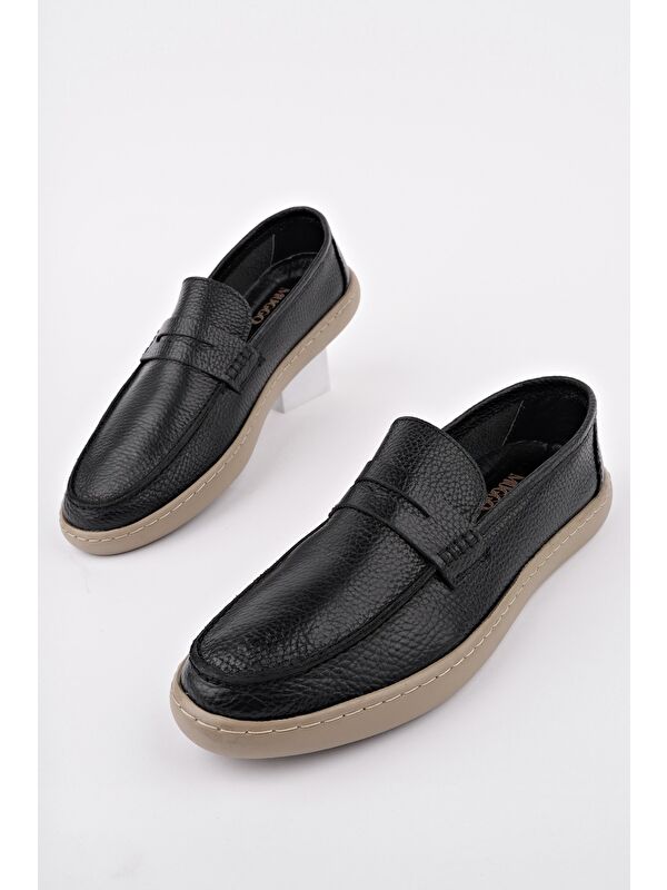 HARNAZ Bağcıksız Hakiki Deri Erkek Günlük Casual Ayakkabı - Görsel 7