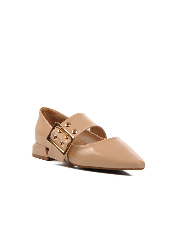 Nude Rugan Kadın Abiye Ayakkabı 519028 - Görsel 4