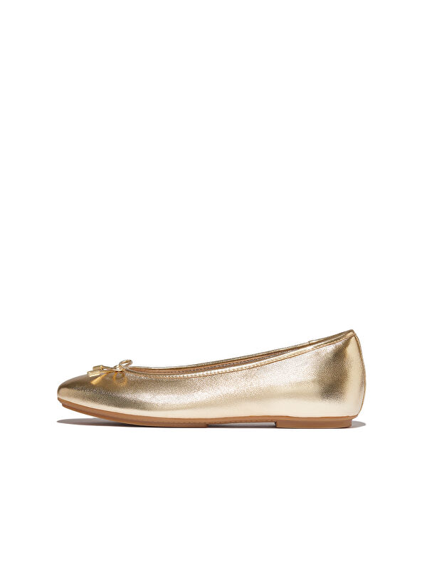 Fitflop Kadın Babet IH2-C89/675 DELICATO Bow Soft Metallic-Leather Ballerinas