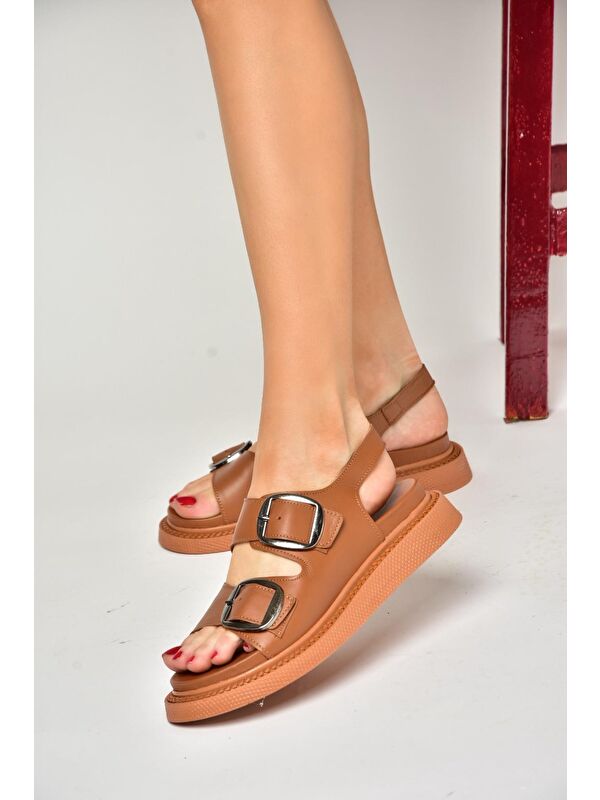 P5400328 Taba Kadın Sandalet - Görsel 4