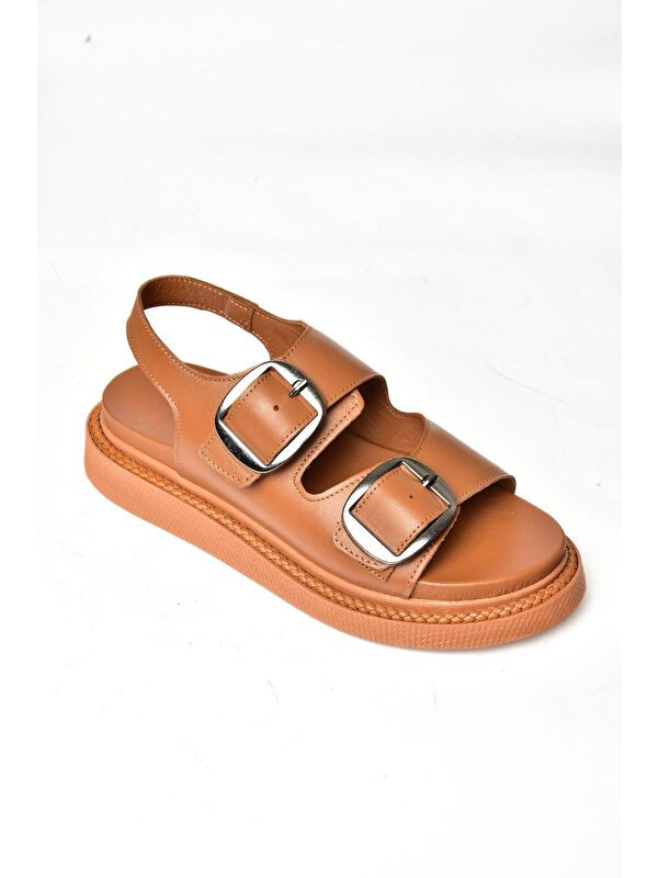 P5400328 Taba Kadın Sandalet - Görsel 6