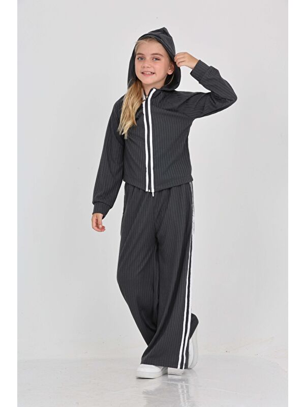 Toontoykids Kız Çocuk Şerit Detaylı Eşofman Takım