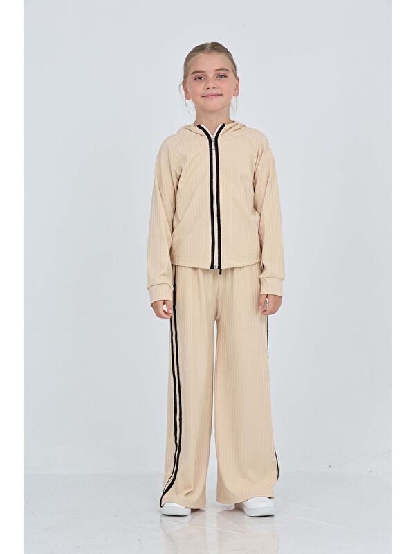 Toontoykids Kız Çocuk Şerit Detaylı Eşofman Takım