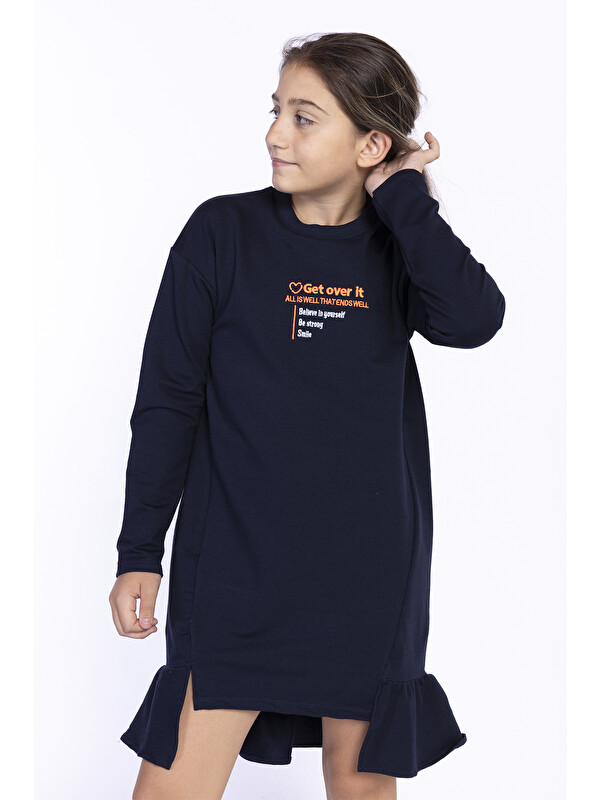 Toontoykids Kız Çocuk Nakışlı Elbise