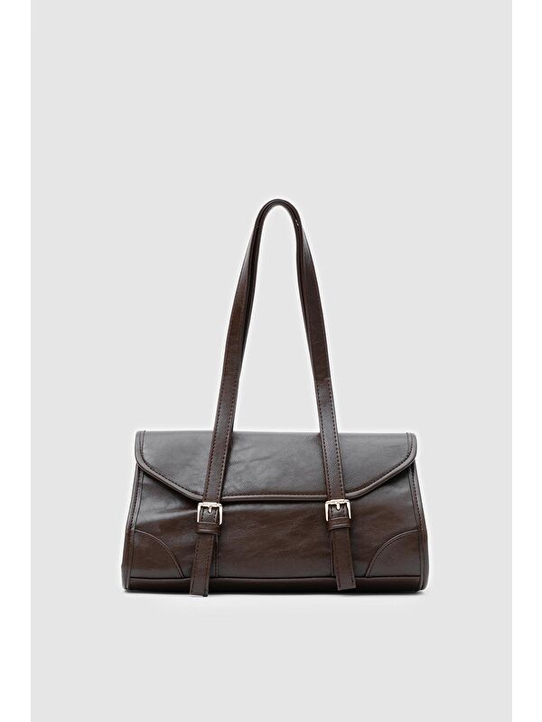 Shulebags Lue Vintage Baget Çanta Acı Kahve