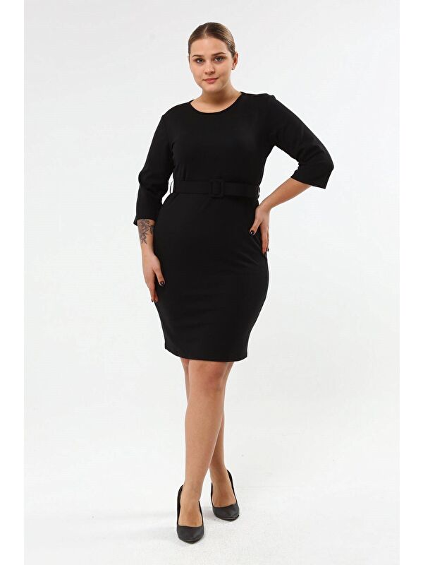 Mylinemoda Beli Kemerli Örme Elbise