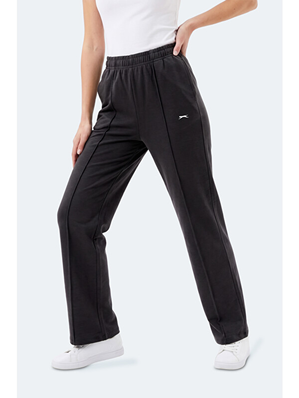 SLAZENGER MABLE Kadın Bol Paça Siyah Eşofman Altı