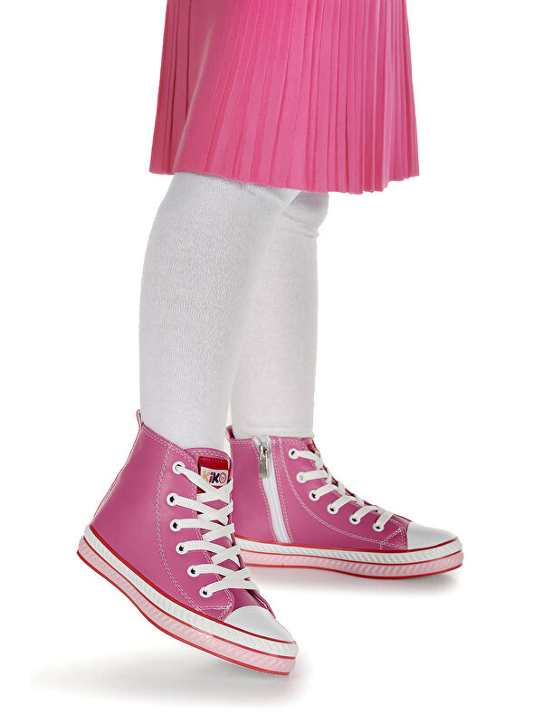 Pant Günlük Bağcıklı Fermuarlı Kız Çocuk Bot Ayakkabı - Görsel 4