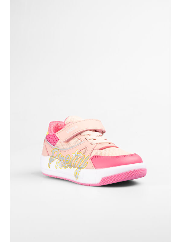 Pretty Işıklı Kız Okul Öncesi Pudra Sneaker - Görsel 4