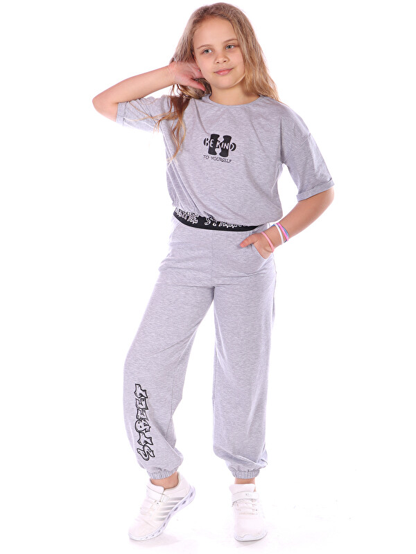 Toontoykids Kız Çocuk Be Kind Baskılı Eşofman Takım