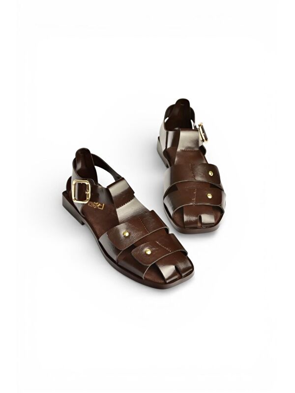 Fox Shoes Kahverengi Kadın Sandalet Y458102560