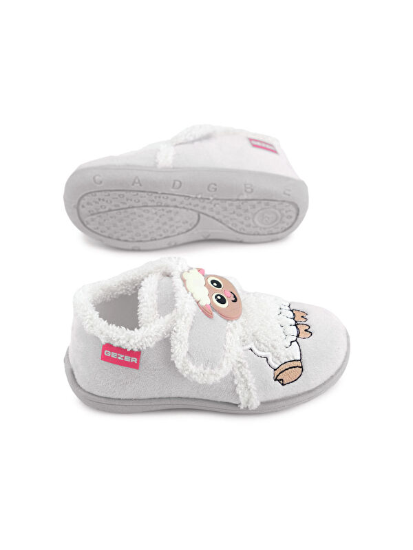 Kışlık Cırtlı Ayarlanabilir Rahat İç Taban Kız Çocuk Panduf Ayakkabı - Görsel 5