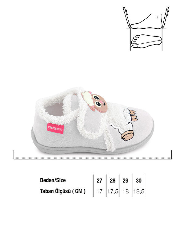 Kışlık Cırtlı Ayarlanabilir Rahat İç Taban Kız Çocuk Panduf Ayakkabı - Görsel 6