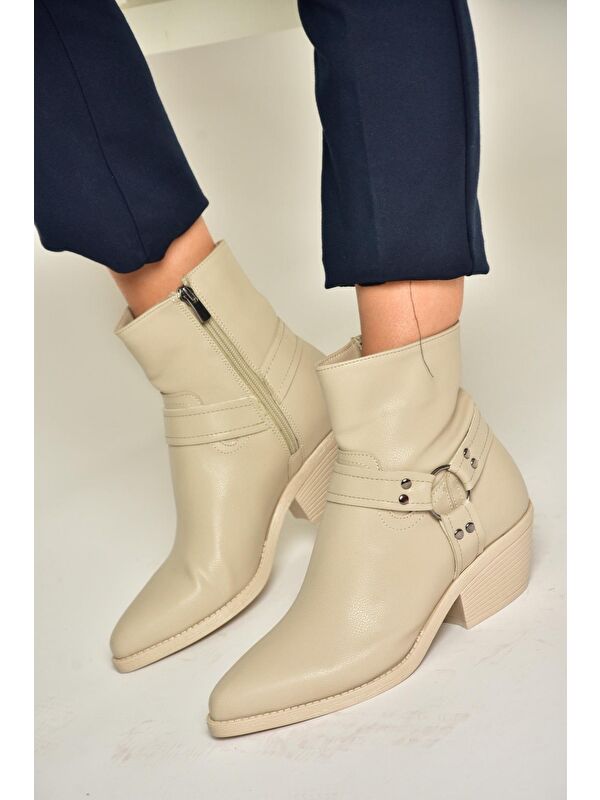 T4044006 Bej Kadın Bot - Görsel 3