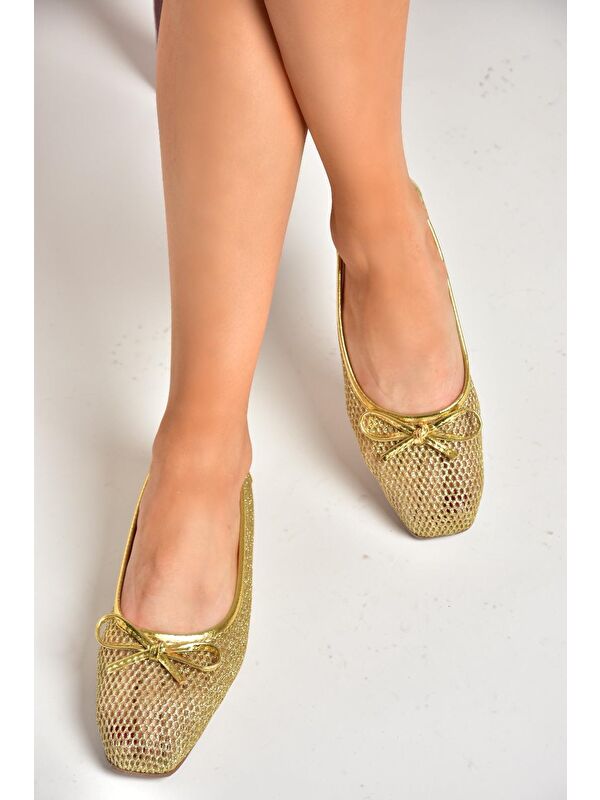 Fox Shoes Sarı Fox Shoes Babet S4763501 Kadın