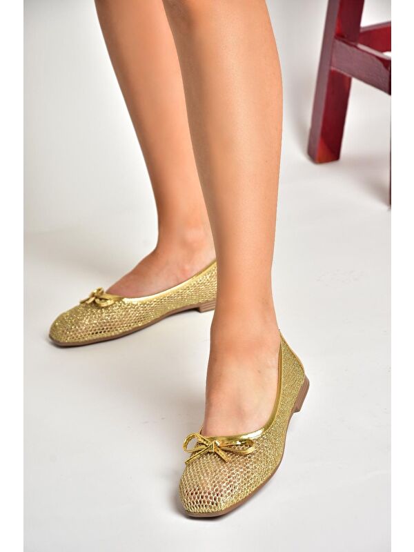 Fox Shoes Sarı Fox Shoes Babet S4763501 Kadın