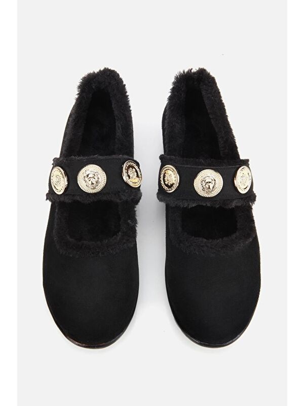 Yaya By Hotiç Kahverengi Yaya By Hotiç Yaya By Kadın Kürklü Tokalı Mary Jane Babet