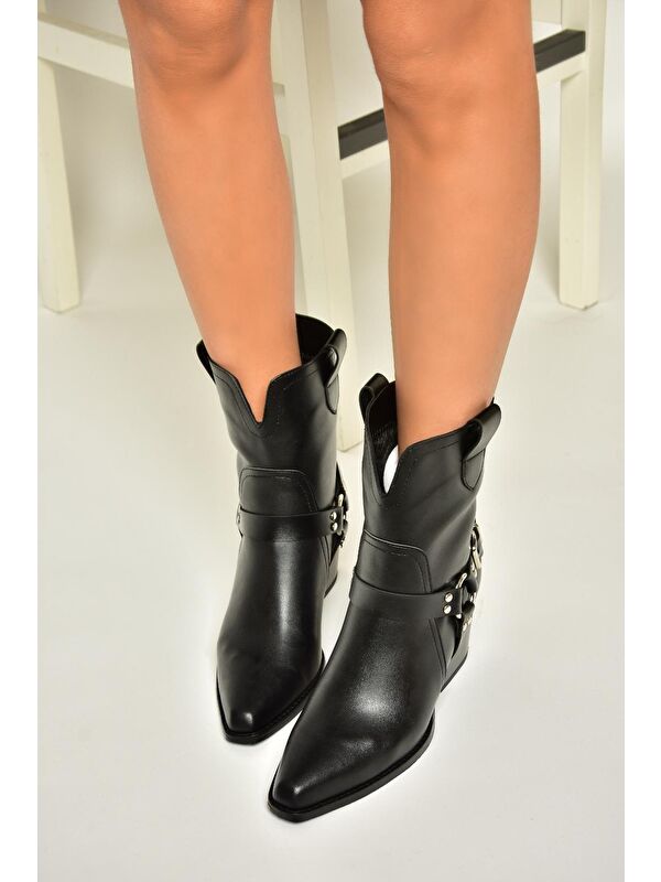 T2960940 Siyah Kadın Bot - Görsel 2