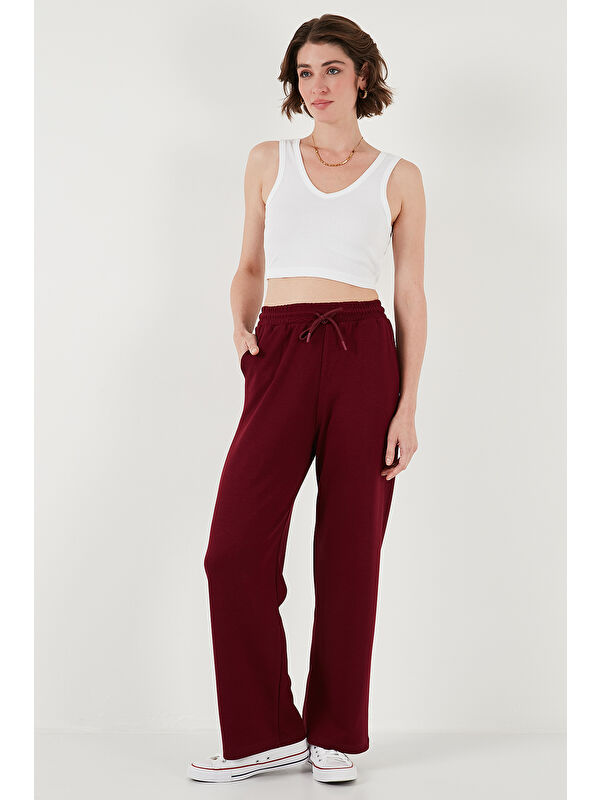 Lela Streç Bol Paça Regular Fit Kadın Eşofman Altı 5865881