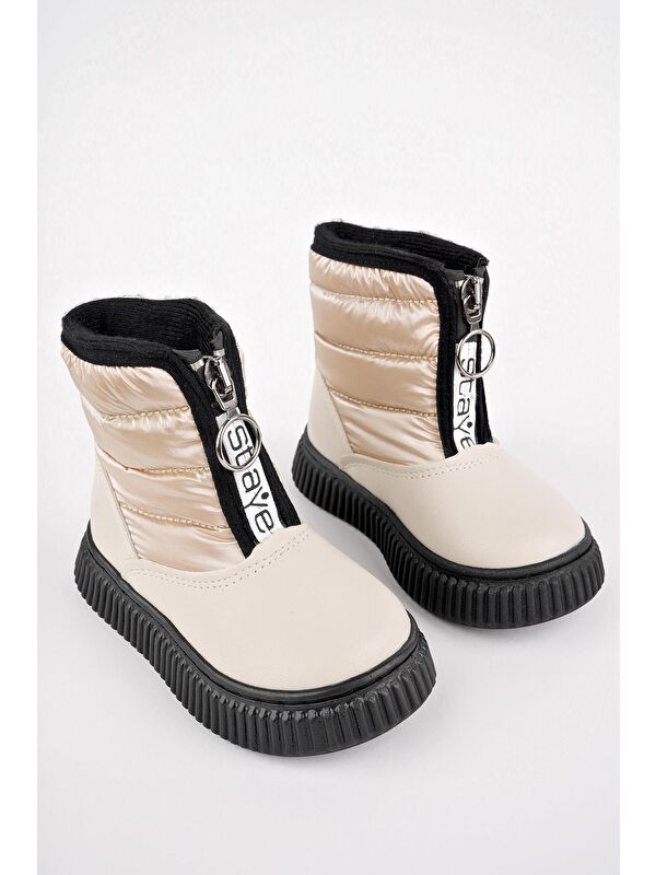 CANDY Bebek Rahat Kalıp Önü Fermuarlı İçi Kürklü Yağmur ve Kar Botu - Görsel 5