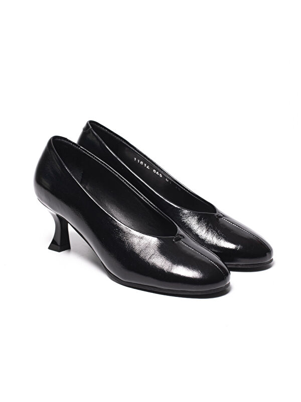 Chiara Bellini Siyah Chiara Bellini Stiletto 01 Kadın Topuklu/ 645 Patent Leather Wrinkled Black C07