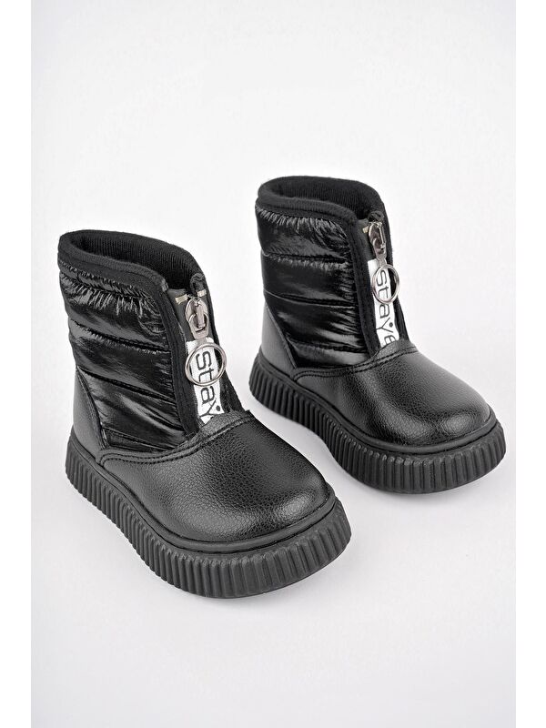 CANDY Bebek Rahat Kalıp Önü Fermuarlı İçi Kürklü Yağmur ve Kar Botu - Görsel 5