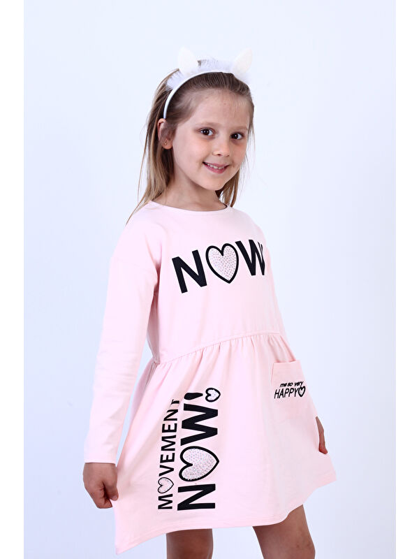 Toontoykids Kız Çocuk Now! Baskılı Elbise