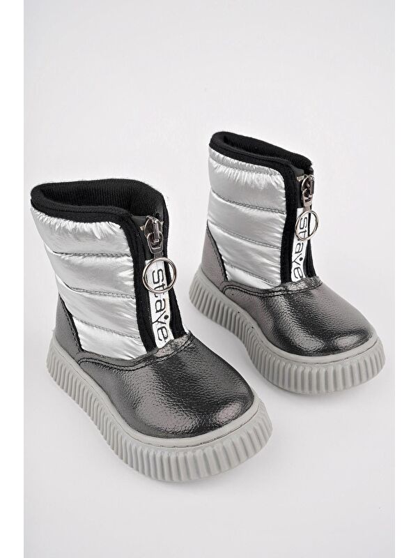 CANDY Bebek Rahat Kalıp Önü Fermuarlı İçi Kürklü Yağmur ve Kar Botu - Görsel 5