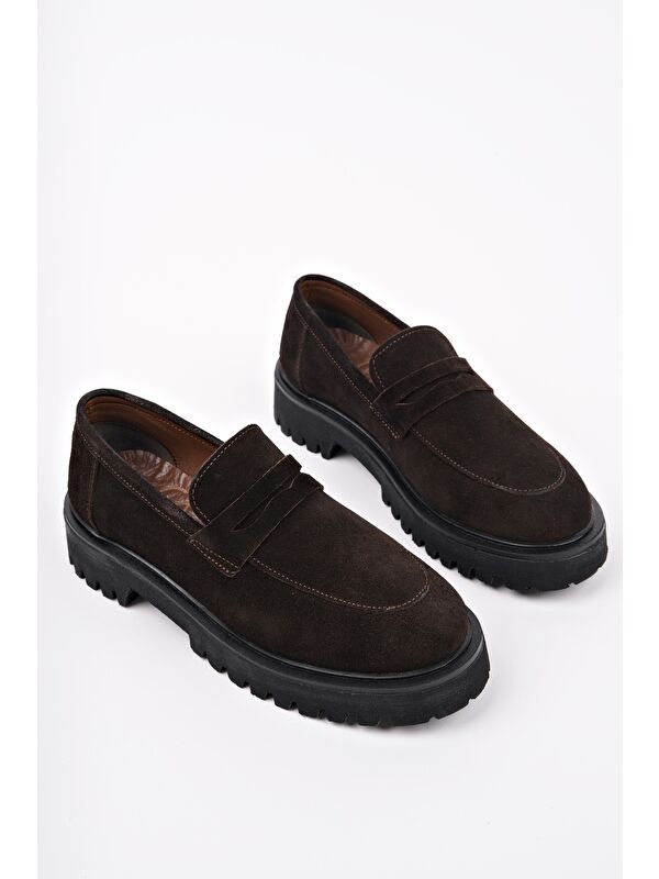 PARADİSE Hakiki Deri Kalın Taban Günlük Casual Makosen Kadın Loafer Ayakkabı - Görsel 4