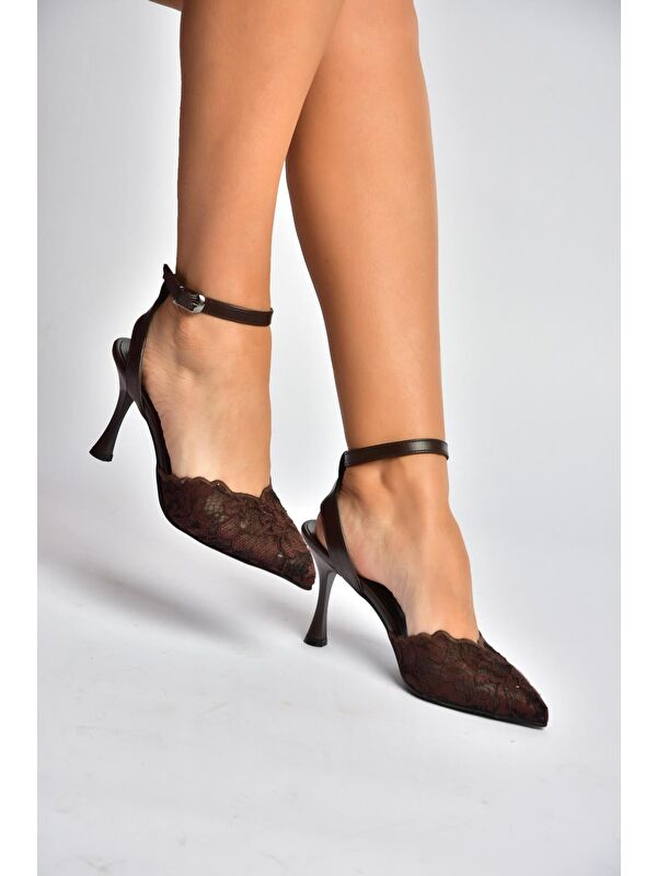 Fox Shoes Kahverengi Kadın Topuklu Ayakkabı Y752044206
