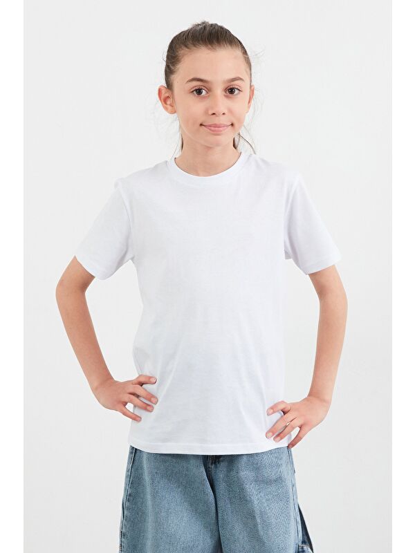 Fullamoda %100 Pamuk Basic Unisex Çocuk Tşört